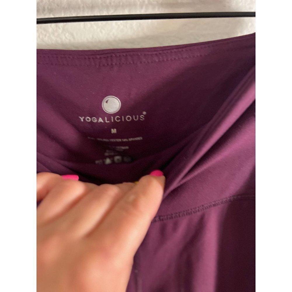 Yogalicious purple leggings size M - Picture 2 of 4